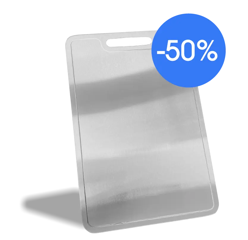 Qinux CuTium titanium chopping board discount offer